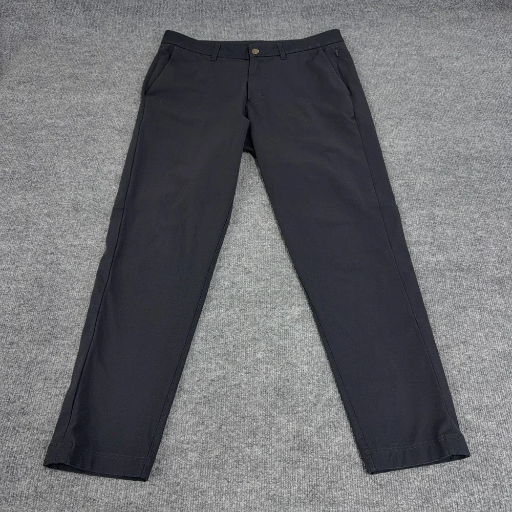 Lululemon‎ Commission Pant Slim Men 33x28 Dark Gray Chino Golf Stretch *READ*
